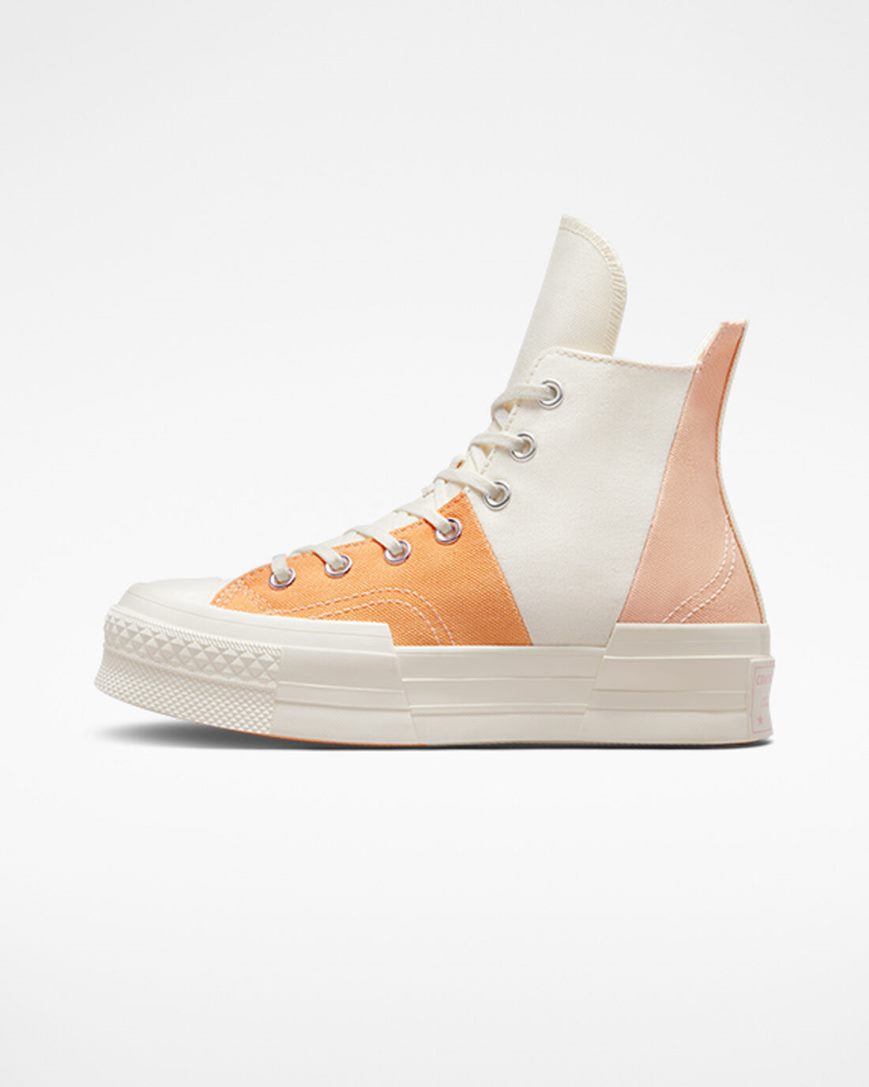 Tenisi Inalti Dama Converse Chuck 70 Plus Color Candy Bej Portocalii Roz | RO DVLAY174